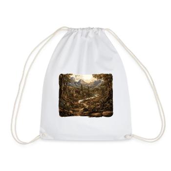 Paysage - Illustration - Sac de sport léger - blanc - Devant