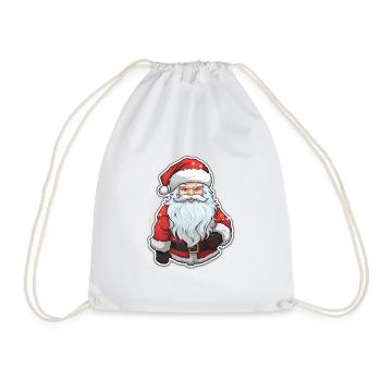 Santa Claus - illustration - Drawstring Bag - white - Front
