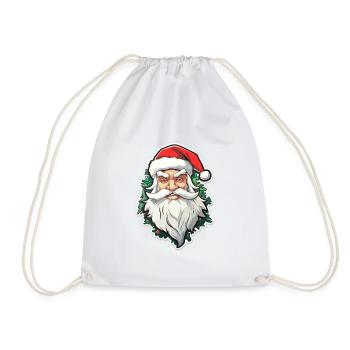 Santa Claus - illustration - Drawstring Bag - white - Front