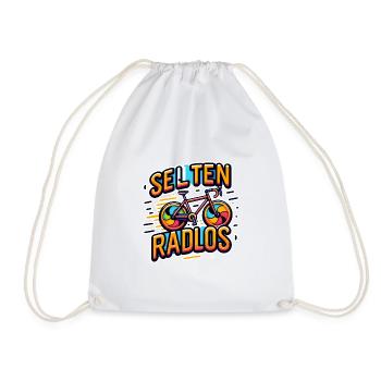 Selten Radlos - Fahrrad Illustration - Turnbeutel - Weiß - Vorne