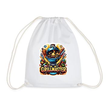 GrillMaster - Grill Illustration - Drawstring Bag - white - Front