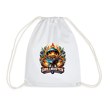 GrillMaster - Grill Illustration - Drawstring Bag - white - Front
