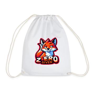 Zéro donné - Illustration de renard - Sac de sport léger - blanc - Devant