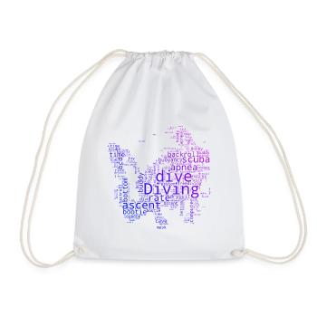Scuba Diving Diving Men's Scuba Diver - Drawstring Bag - white - Front