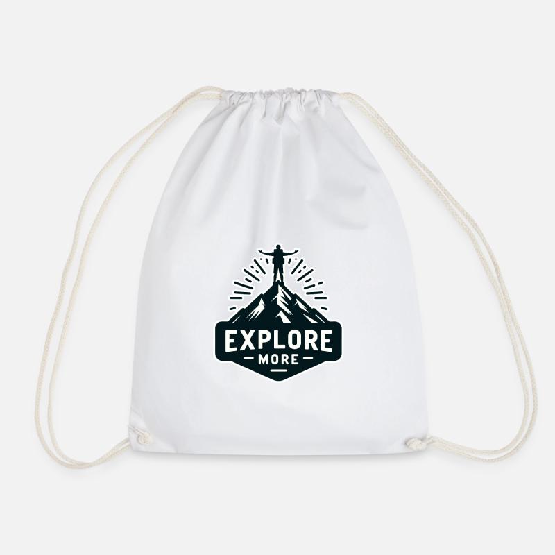 Explore more - Wanderer - Turnbeutel - Weiß