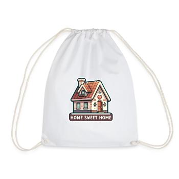 Home Sweet Home - Illustration de maison - Sac de sport léger - blanc - Devant