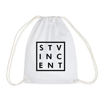 Saint Vincent - Kingstown - Caribbean - West Indies - Drawstring Bag - white - Front