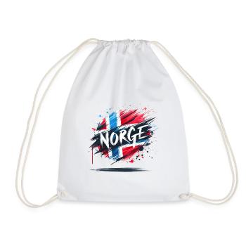 Norge Norway Norway Flag - Drawstring Bag - white - Front
