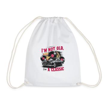 Je ne suis pas vieux, je suis un classique. - Sac de sport léger - blanc - Devant