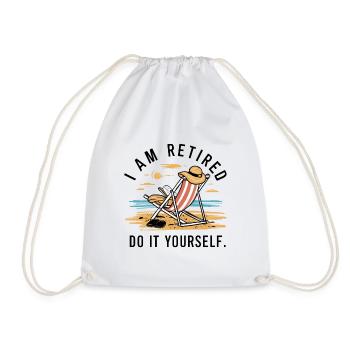 Je suis à la retraite. Faites-le vous-même ! - Sac de sport léger - blanc - Devant