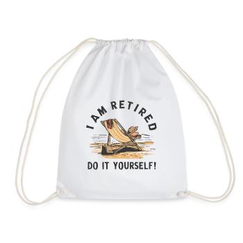 Je suis à la retraite. Faites-le vous-même ! - Sac de sport léger - blanc - Devant