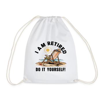 Je suis à la retraite. Faites-le vous-même ! - Sac de sport léger - blanc - Devant