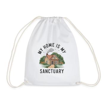 Ma maison est mon refuge. - Sac de sport léger - blanc - Devant