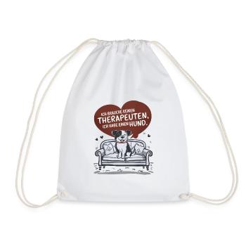 Je n’ai pas besoin d’un thérapeute, j’ai un chien - Sac de sport léger - blanc - Devant