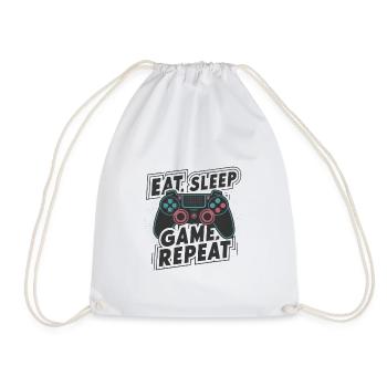 Eat, Sleep, Game, Repeat - Turnbeutel - Weiß - Vorne