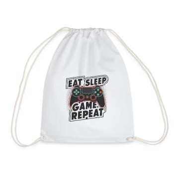 Eat, Sleep, Game, Repeat - Turnbeutel - Weiß - Vorne