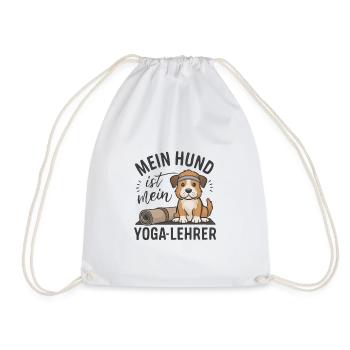 Mein Hund ist mein Yoga-Lehrer - Turnbeutel - Weiß - Vorne