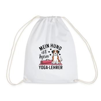 Mein Hund ist mein Yoga-Lehrer - Turnbeutel - Weiß - Vorne