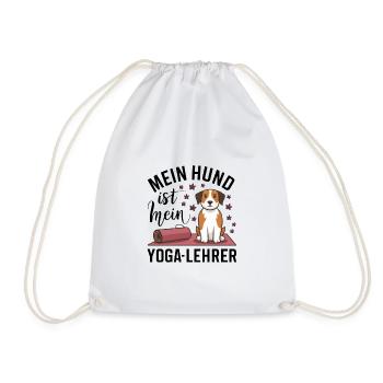 Mein Hund ist mein Yoga-Lehrer - Turnbeutel - Weiß - Vorne