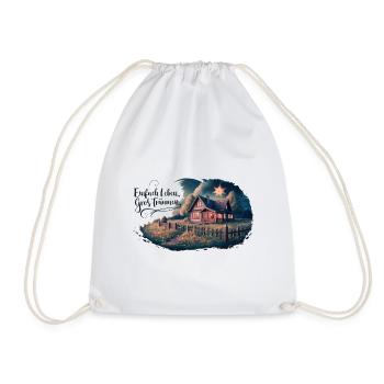 Vivre simplement, rêver grand - Sac de sport léger - blanc - Devant