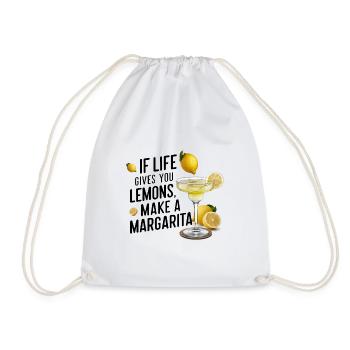 Wenn das Leben dir Zitronen gibt mach Margarita - Turnbeutel - Weiß - Vorne