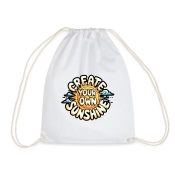 Create Your Own Sunshine – Strahlende Sonne - Turnbeutel - Weiß - Vorne