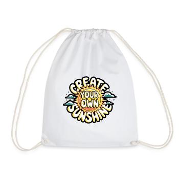 Create Your Own Sunshine – Strahlende Sonne - Turnbeutel - Weiß - Vorne