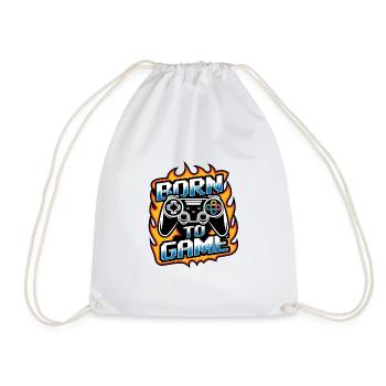 Born to Game – Manette de jeu - Sac de sport léger - blanc - Devant