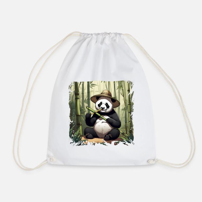 Panda mange ! - Sac de sport léger - blanc