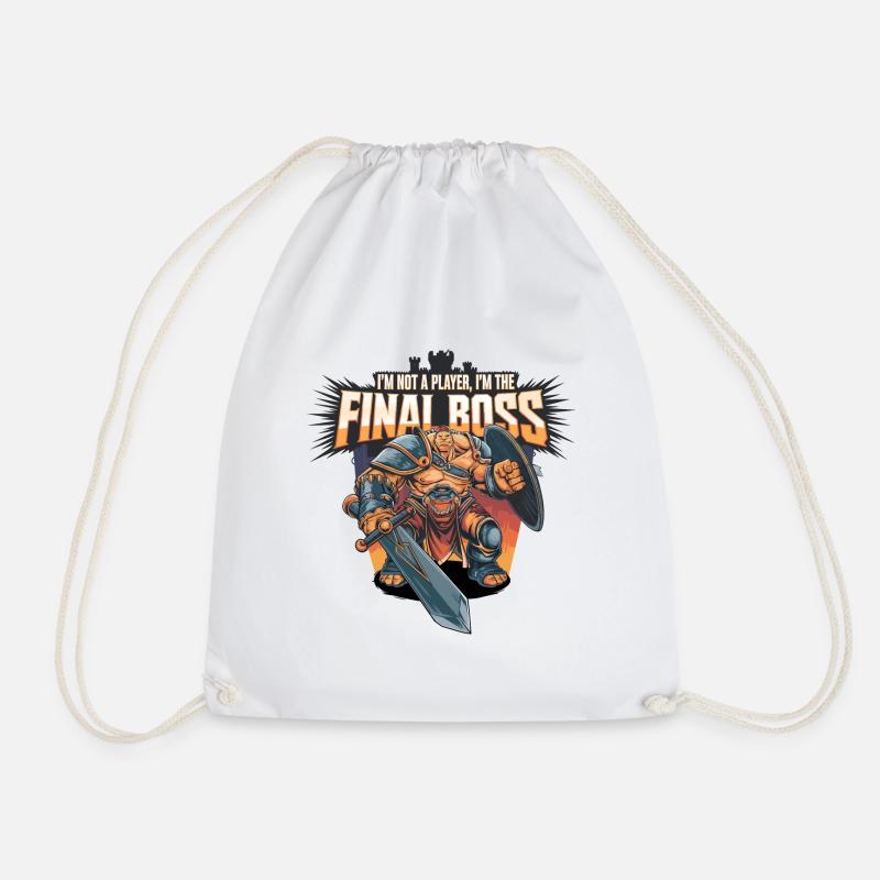 I'm the FinalBoss – Powerful Character - Drawstring Bag - white