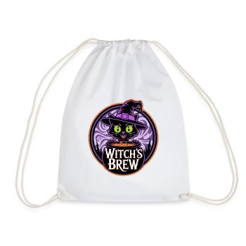 Witch's Brew – Mystic Witch Cat - Drawstring Bag - white - Front