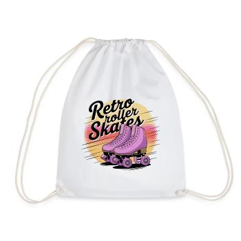 Retro Roller Skates – 80s Vibes - Turnbeutel - Weiß - Vorne