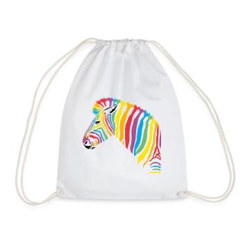 rainbow zebra - Turnbeutel - Weiß - Vorne