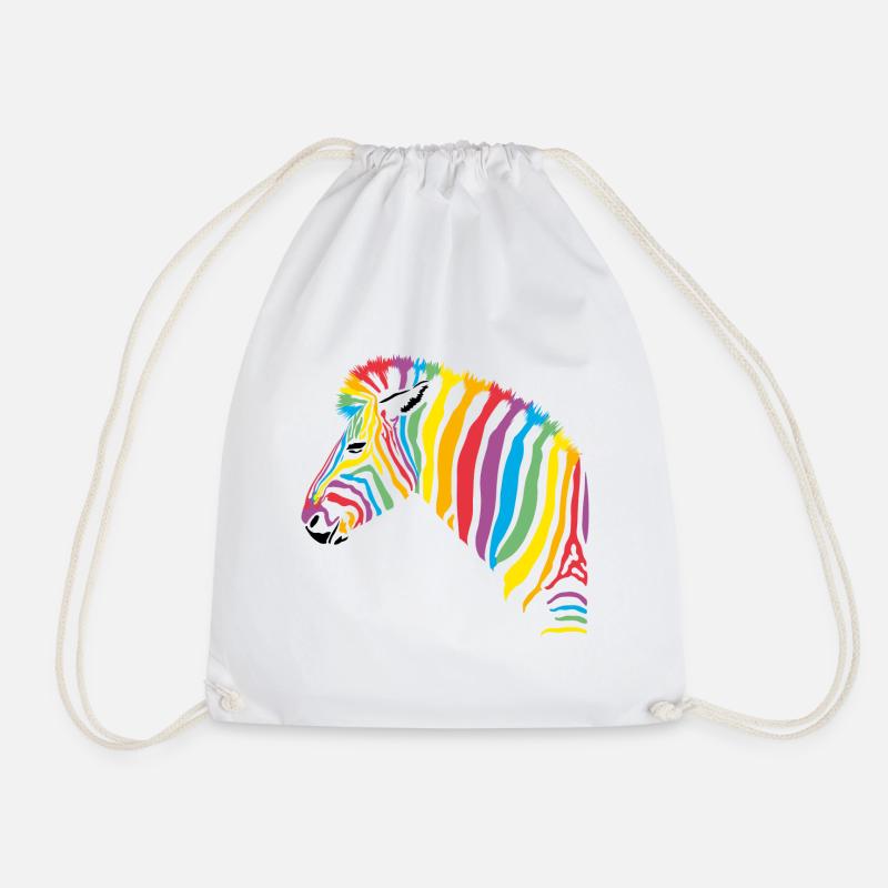 rainbow zebra - Turnbeutel - Weiß