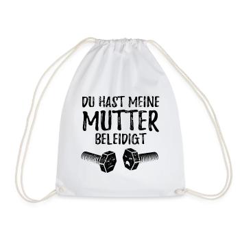Du hast meine Mutter beleidigt - Schraube - Turnbeutel - Weiß - Vorne
