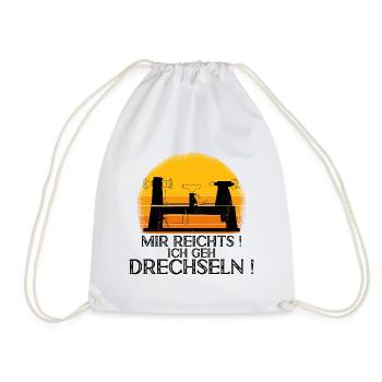 Drechsler Drechseln Drechselbank Drechsel - Turnbeutel - Weiß - Vorne