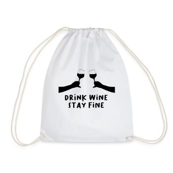Boire du vin rester bien - Sac de sport léger - blanc - Devant