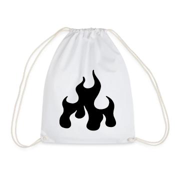 Fire - Drawstring Bag - white - Front