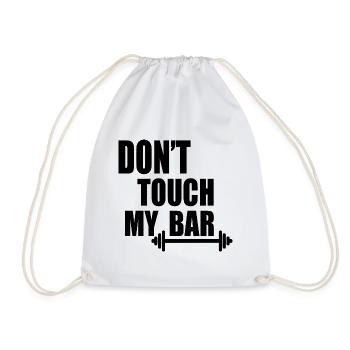 dont touch my bar - Drawstring Bag - white - Front