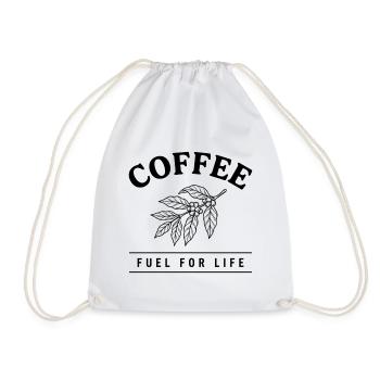 Carburant de café pour la vie – Kaffee Design - Sac de sport léger - blanc - Devant