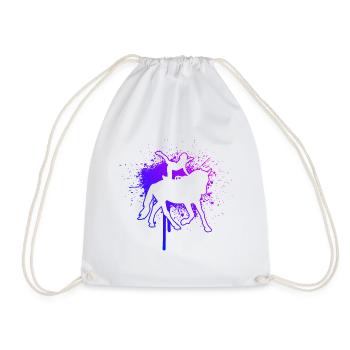 Acrobatics on horseback Horse performance - Drawstring Bag - white - Front
