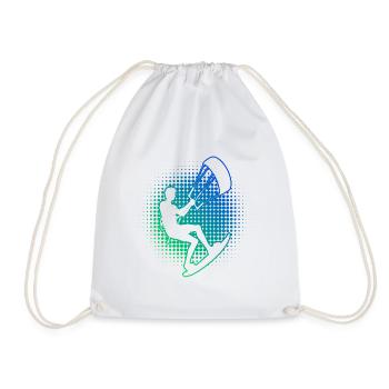 Kitesurfing Women's Kite Kitesurfer Kiten Kitesurf - Sac de sport léger - blanc - Devant