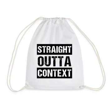 Straight Outta Context - Drawstring Bag - white - Front