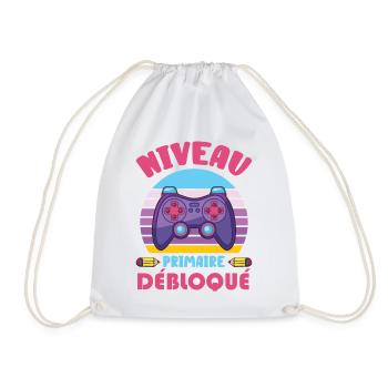 Niveau Primaire Débloqué rentrée scolaire école - Sac de sport léger - blanc - Devant