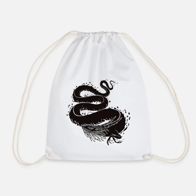 Spirit Dragon - Drawstring Bag - white