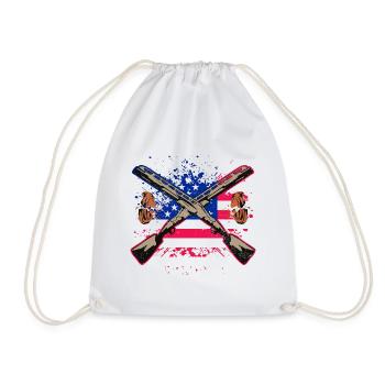 Clay pigeon shooting - Drawstring Bag - white - Front