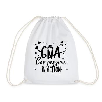 CNA Nursing Certified Nurse Assistant Life Gifts - Drawstring Bag - white - Front