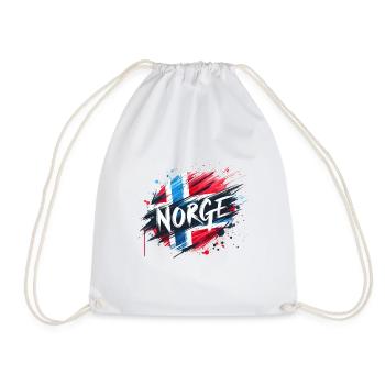 Norge Norway Norway Flag - Drawstring Bag - white - Front