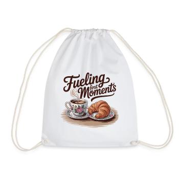 Fueling First Moments – Coffee & Croissant - Turnbeutel - Weiß - Vorne