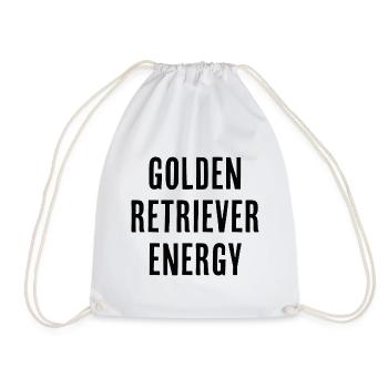 Golden retriever energy boyfriend - Sac de sport léger - blanc - Devant